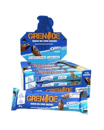 Barre Grenade riche en protéines et faible en sucre - OREO, 12 x 60 g (l'emballage peut varier)