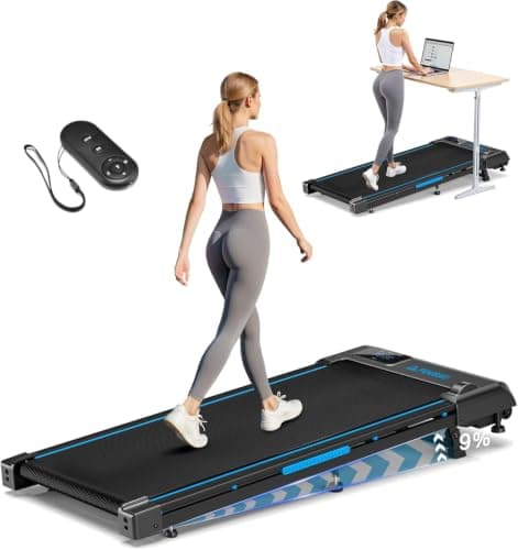 Walking Pad with 9% Incline, FOUSAE 3 in 1 6.2 MPH Treadmill for Home with Double Frame 330 LB Weight Capacity, 2.5 HP Under Desk Walking Pad...