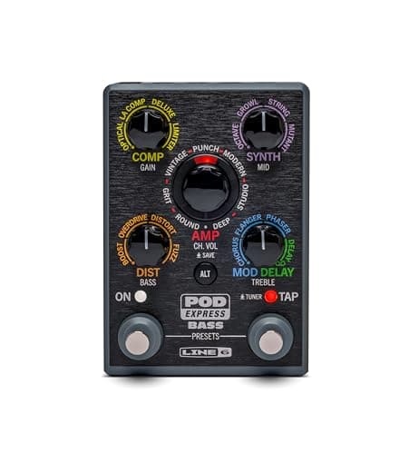 Line 6 POD Express Bass Guitar Pedal Multi Effects and Amp Modeling Processor, Looper, USB-C Interface, Software Editor (2025 Model)