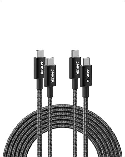 Anker USB C to USB C Cable (10FT, 2Pack), Type-C 100W Charger Cord Fast Charging for iPhone 17/16 Series,MacBook Pro 2020,Pixel and More(USB...