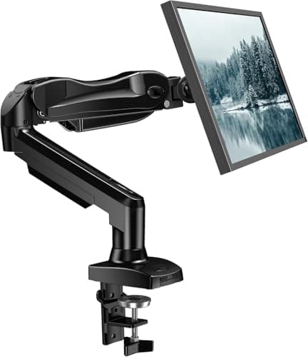 HUANUO Single Monitor Mount, 13 to 32 Inch Design Monitor Arm, Adjustable Stand, Vesa Mount with Clamp and Grommet Base - Fits 4.4 to 19.8lbs LCD...
