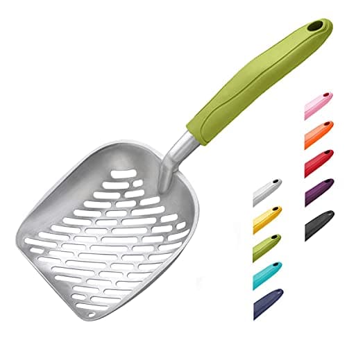 WePet Cat Litter Scoop, Aluminum Alloy Sifter, Kitty Metal Scooper, Deep Shovel, Long Handle, Poop Sifting, Kitten Pooper Lifter, Heavy Duty, for...