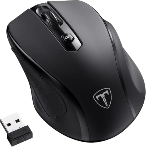LODVIE Wireless Mouse for Laptop,2400 DPI Wireless Computer Mouse with 6 Buttons,2.4G Ergonomic USB Cordless Mouse,15 Months Battery Life Mouse for...
