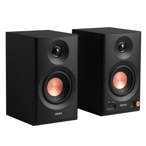 Haut-parleurs de moniteur de studio alimentés Edifier MR3, haut-parleur de bibliothèque actif Bluetooth V5.4 certifié audio haute résolution, ordinateur 2.0 avec sortie casque RCA...