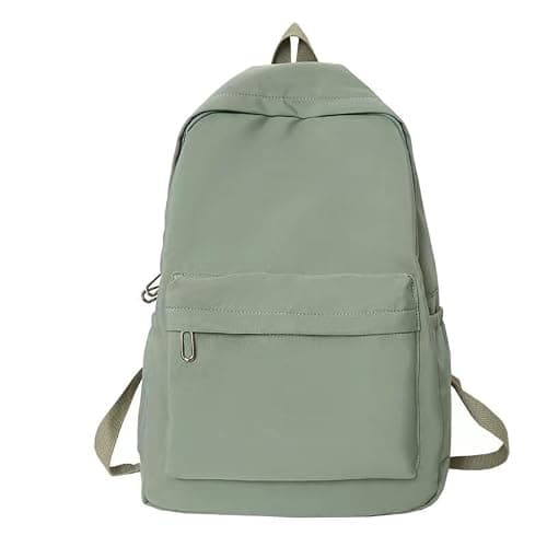 YXQSED School Backpack for Mens Womens,Causal Travel School Bags for Teenage Girls Boys Lightweight Rucksack Water Resistant Bookbag(Green)