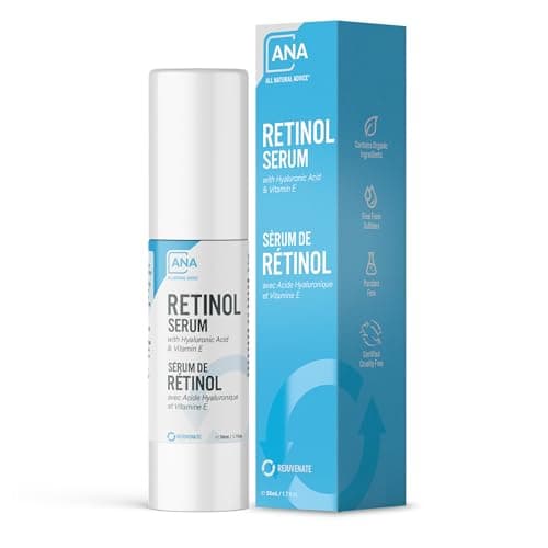 All Natural Advice Retinol Serum for Face 50mL | With Organic Botanicals, Hyaluronic Acid & Vitamin E | 1% Retinol Face Serum includes Airless...