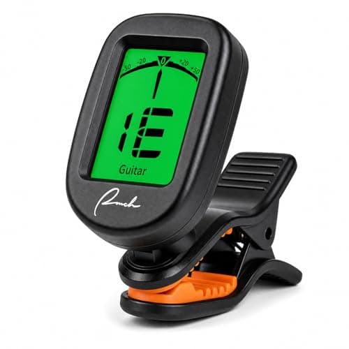 Ranch Guitar Tuner Clip On - Fast & Accurate Chromatic Acoustic/Electric Guitar Tuner, Bass, Ukulele, Violin, Banjo - 360° Rotatable Digital...
