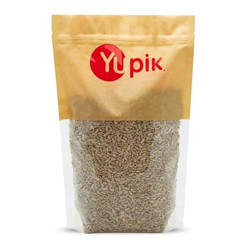 Yupik Raw Sunflower Seeds, No Shell, 1 kg, Kosher, Shelled Seeds, Unsalted, Oil-Free, Source of Fiber & Iron, Plant-Based Protein, Healthy Snack,...