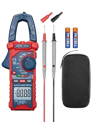 AstroAI Digital Clamp Meter Multimeter 4000 Counts Auto-ranging Amp Voltage Tester Measuring AC/DC Voltage & Current, Resistance, Capacitance,...