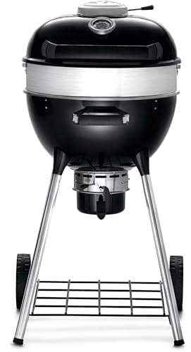 Napoleon PRO 18-Inch Charcoal Kettle Grill - PRO18K-LEG-3 - Black, Stainless Steel Spacer Ring, 240in² Cooking Area, Sturdy 4-Leg Design, 7-Inch...