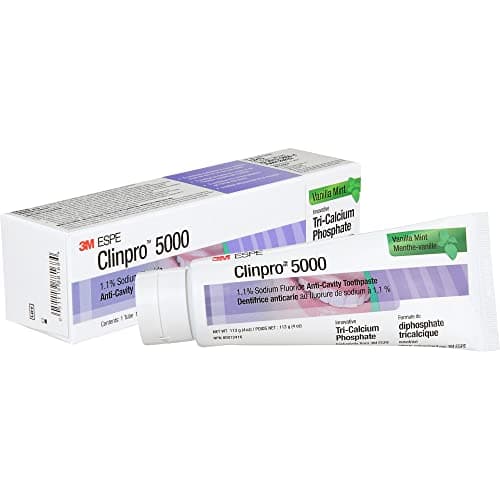 3M Clinpro 5000 Anti-Cavity Toothpaste, 1.1% Sodium Fluoride, Vanilla Mint Flavour, Prescription Strength Fluoride Toothpaste for Enamel...