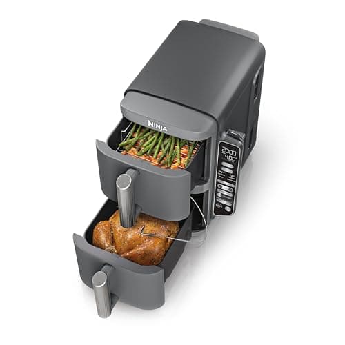 Ninja DoubleStack Smart XL 2-Basket Air Fryer, Smart Cook System, Leave-in Thermometer, DoubleStack Technology, Space Saving Design, 10 QT, 6-in-1,...
