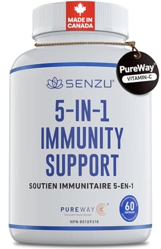 Elderberry, Vitamin C, Zinc, Vitamin D 1000 IU & Ginger - Antioxidant & Immune Support Supplement - 5 in 1 Daily Immune Support for Adults - Made...