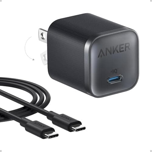 Anker Nano Charger, 45W Fast Charging, Compact and Foldable Plug USB C Charger Block for iPhone 17 Series, MacBook, Pixel 9, iPad, Samsung Galaxy...