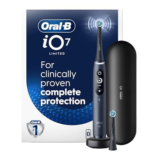 Oral-B iO Deep Clean + Protect Rechargeable Electric Toothbrush, Black with Visible Pressure Sensor, 5 Cleaning Settings, 2 Min Timer, a iO Series...
