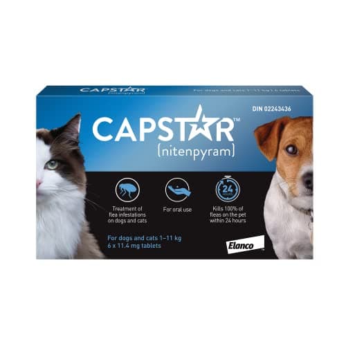 Capstar Oral Flea Treatment for Small Dogs and Cats weighing 1 to 11 kg - 6 pack