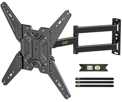 USX MOUNT Full Motion TV Wall Mount for 26-65 Inch TVs up to 77Lbs, Wall Mount TV Bracket, Single Stud Articulating TV Mount, Smooth Swivel...