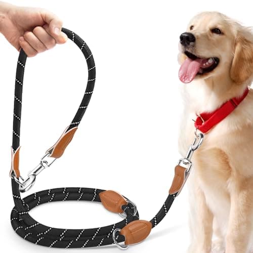 PETCOOZ Strong Heavy Duty Dog Leash for Large Medium Small Dogs, 9.8FT Adjustable Dog Lead with Reflective for Dog Walki