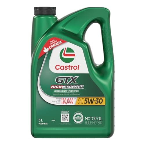 Castrol GTX High Mileage 5W-30 Motor Oil, 5 Litres | Made in Canada