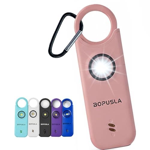 BOPUSLA 135dB Personal Safety Alarm for Women, SOS Strobe Alarm Siren