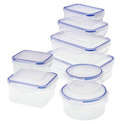 Food Storage Containers with Lids Airtight, Plastic Food Container Set, SIKITUT Airtight Storage Containers(8 Pack) for Home, Kitchen, Leak Proof,...