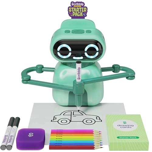 Dan&Darci Scribbly The Drawing Robot for Kids - 3 4 5 6 7 8 Year Old Girl 5 Year Old Boy Birthday Gift - Kids Toys for Ages 5-7 - Learning Toys for...