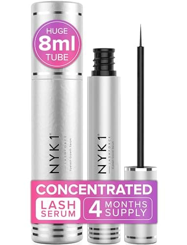 NYK1 CONCENTRATED Eyelash Growth Serum (XL - 8ml) LashForce Eye Lash Serum Growth For Longer Fuller And Thicker Eyelash Serums - Lash Growth...