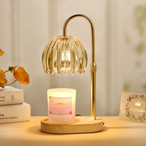 Heymirro Candle Warmer Lamp with Timer Dimmer Adjustable Height, Wax Warmer Lamp for Jar Candles with 2 Bulbs, for Home Decor, Mother's Day,...