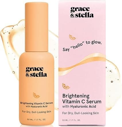 grace & stella Vitain C Serum (50ml /1.7 fl oz) - Brightening Vitamin C Face Serum with Hyaluronic Acid - To Reduce Dullness & Dark Spots - Vegan...