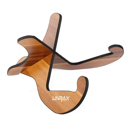 Linrax GS1 Guitar Stand Floor, Universal Wooden Stand X-Frame, Guitar Holder with Soft Rubber for Acoustic Guitar Classical Guitar Electric Guitar...