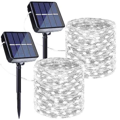Joomer Solar String Lights Outdoor, 2Pack Total 80FT 240LED 8 Modes Solar Fairy Lights, Super Bright Waterproof Twinkle Lights for Tree, Patio,...