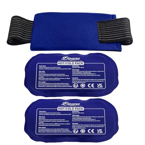 BICAREE Cold Gel Ice Packs Reusable for Injuries, Cold Compress - Relieves Muscle Pain, Sports Injury Recovery, Reduces Swellin (3-Piece Set)