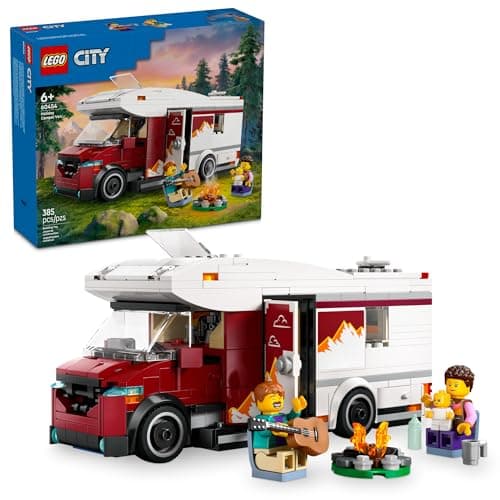 LEGO City Holiday Adventure Camper Van Building Toy Set - Vacation Toy for Kids, Boys and Girls, Ages 6+ - Includes 3 Minifigures and Accessories -...