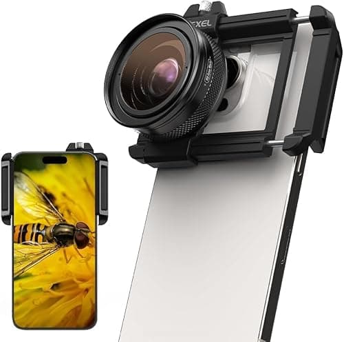 Zoom Macro Lens Kit for Smartphone, 10-20X Micro Lens with Universal Lens Clip, HD Photography Lenses for iPhone & Android Phone, Phone Macro Lens...