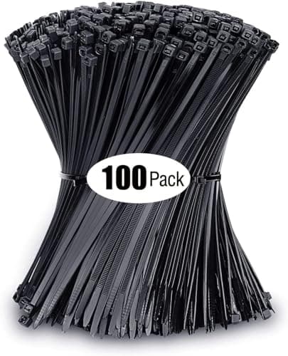 Cable Zip Ties Heavy Duty 12 Inch, Premium Plastic Wire Ties with 45 Pounds Tensile Strength, Self-Locking Black Nylon Zip Ties for Indoor and Outdoor