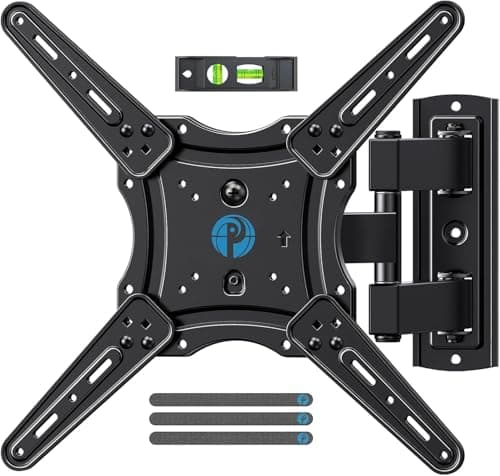 Pipishell Full Motion TV Wall Mount for 26-65 Inch Flat Curved Screen TVs, Max VESA 400x400mm up to 77 lbs, Swivel TV Mount Wall Bracket with...