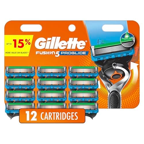 Gillette Fusion5 ProGlide Men's Razor Blades, 12 Blade Refills