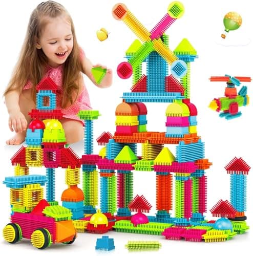 Blocs de poils, blocs de construction imbriqués, jouets de construction pour garçons et filles de 3, 4, 5, 6 ans, jouet de construction agrandi pour la créativité, durable...
