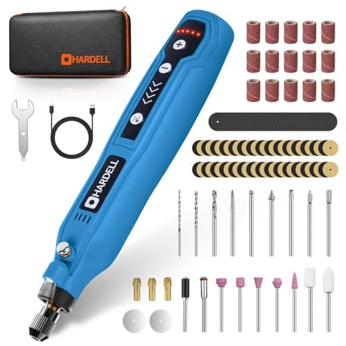 HARDELL Cordless Rotary Tool, 5 Variable Speed Mini Rotary Tool Kit with 69 Accessories, 3.7V Type-C Charging Power Rotary Tool for Engraving,...