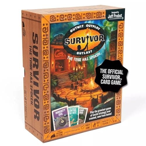 Survivor: The Tribe Has Spoken by Exploding Kittens - 3-6 Players - Ages 8+ - 30 Minutes to Play - Official Card Game for Survivor Fans - Family...