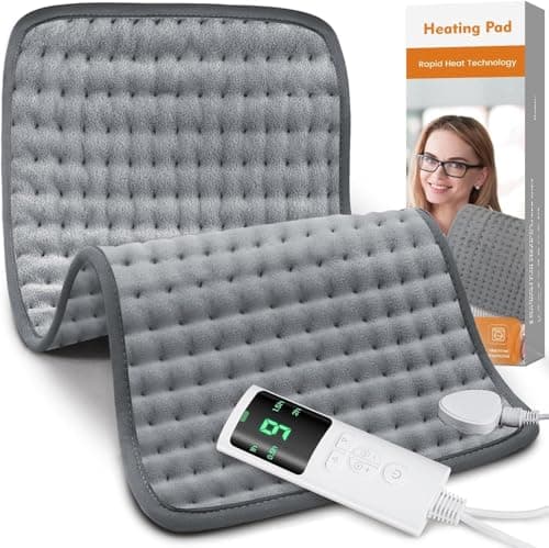 Heating Pads Electric for Back Pain Relief, Heating Pad for Period Cramps with 9 Heat Settings & 4 Timers Auto-off, Heated Blanket, Machine...