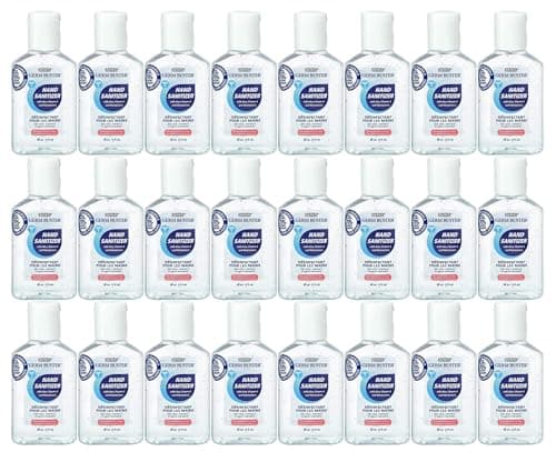 ZYTEC GERM BUSTER | HAND SANITIZER WITH ALOE 70% ALCOHOL | CASE OF 24 60ml / 2fl oz | MADE IN CANADA