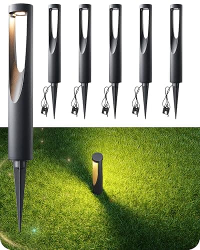 EDISHINE Low Voltage Landscape Lights, 12V 3000K Warm White LED Landscape Lights with Connectors, IP65 Waterproof Outdoor Pathway Lighting for...