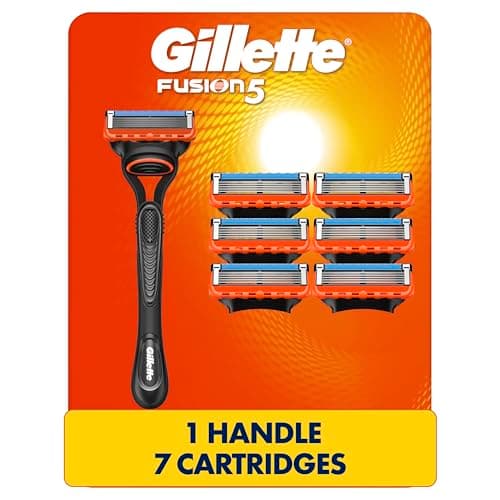 Gillette Fusion5 Mens Razor, Includes 1 Handle, 7 Razor Blade Refills