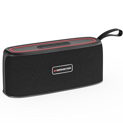 Monster Portable Bluetooth Speaker, 30W Loud Sound Wireless Speaker, IPX6 Waterproof Speaker, 17 Hours Playback, Bluetooth 5.4 TWS Pairing Portable...