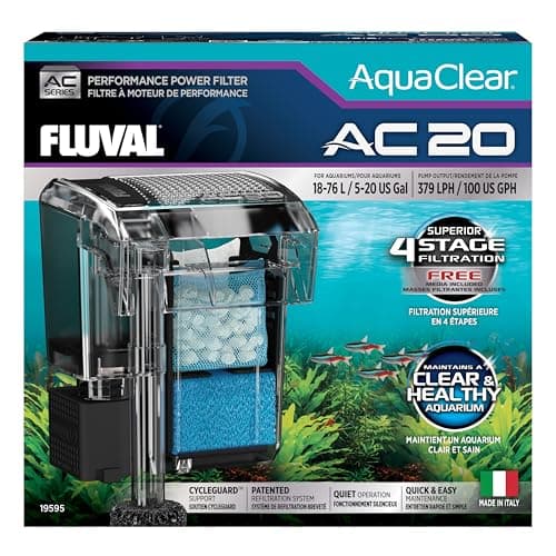 Fluval AquaClear AC20 Power Filter - 5-20 US Gal / 18-76 L