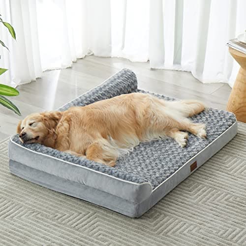 BFPETHOME Orthopedic Dog Beds for Large Dogs-Waterproof Sofa Dog Bed with Removable Washable Cover, Large Dog Bed with Waterproof Lining and...