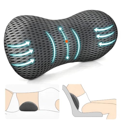 AgoKud Lumbar Support Pillow,Memory Foam Back Cushion for Lower Back Pain Relief,Ergonomic Back Pillow for Office Chair,Car...