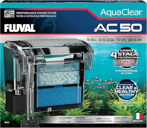 AquaClear A610 Fish Tank Filter - 20 to 50 Gallons - 110v, Black
