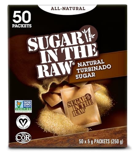 Sucre brut - Sucre de canne turbinado, naturel et non raffiné - Parfait pour la pâtisserie, le café et l'édulcoration - Sans OGM, ...